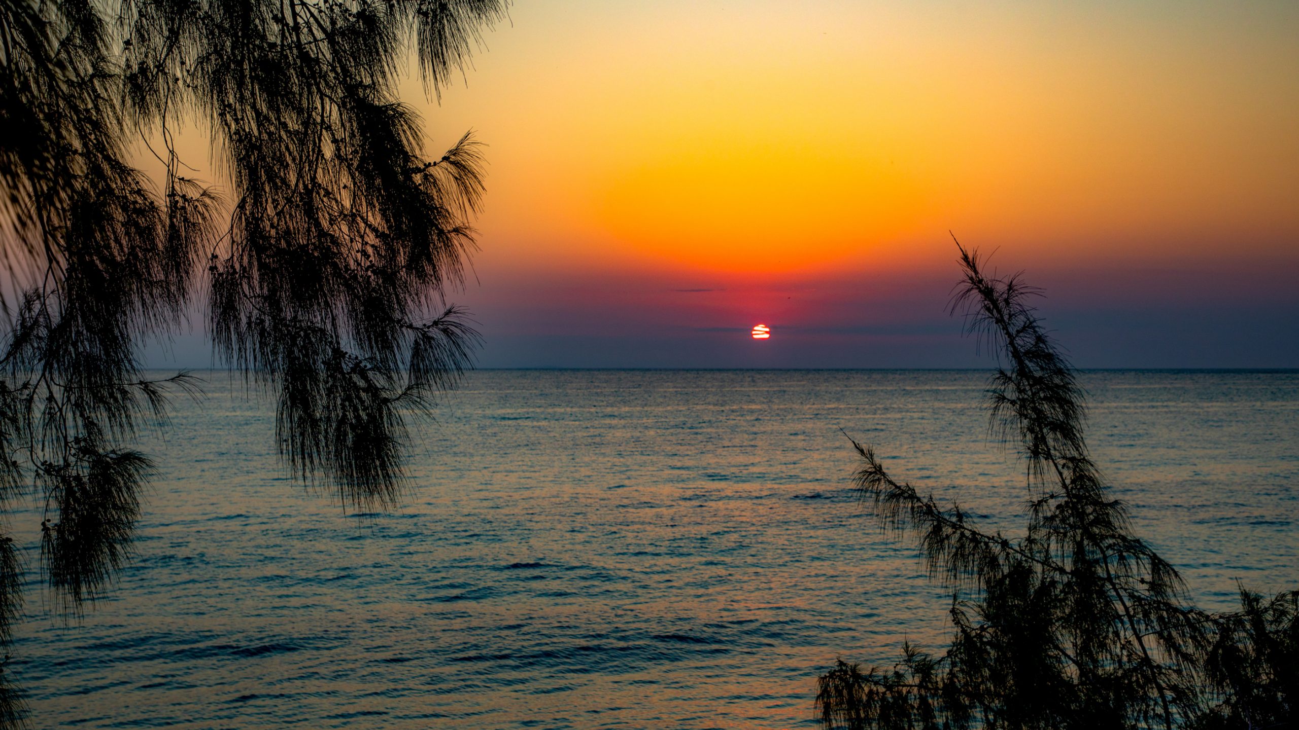Coucher de soleil sur la Méditerranée