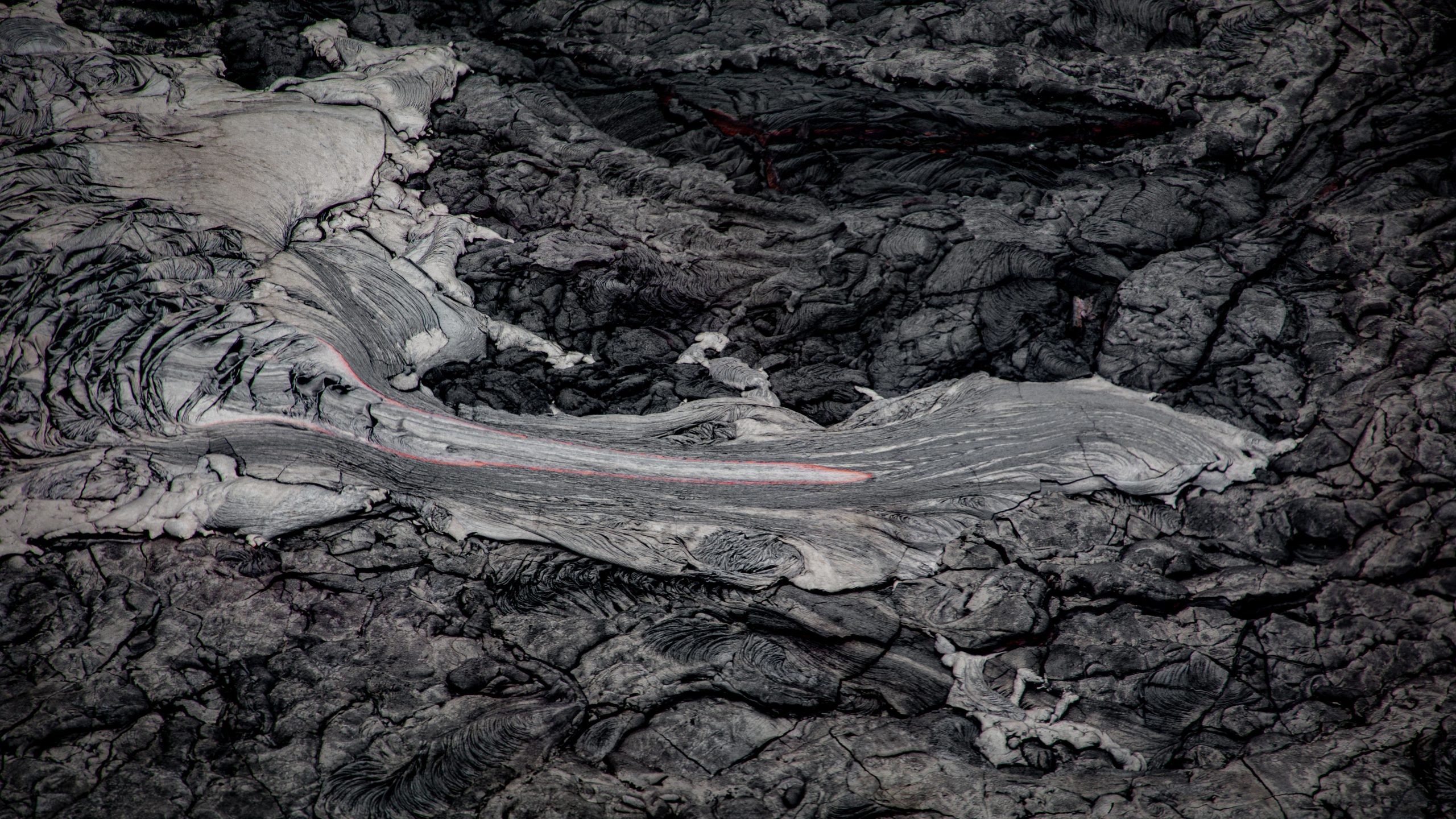 Coulée de lave pahoehoe
