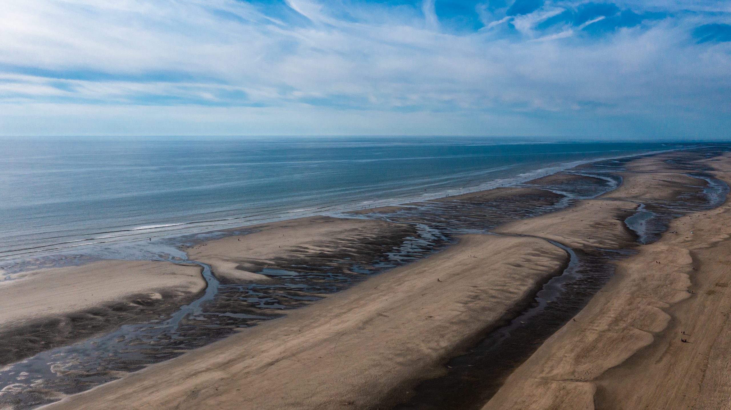 Estran sableux à marée basse