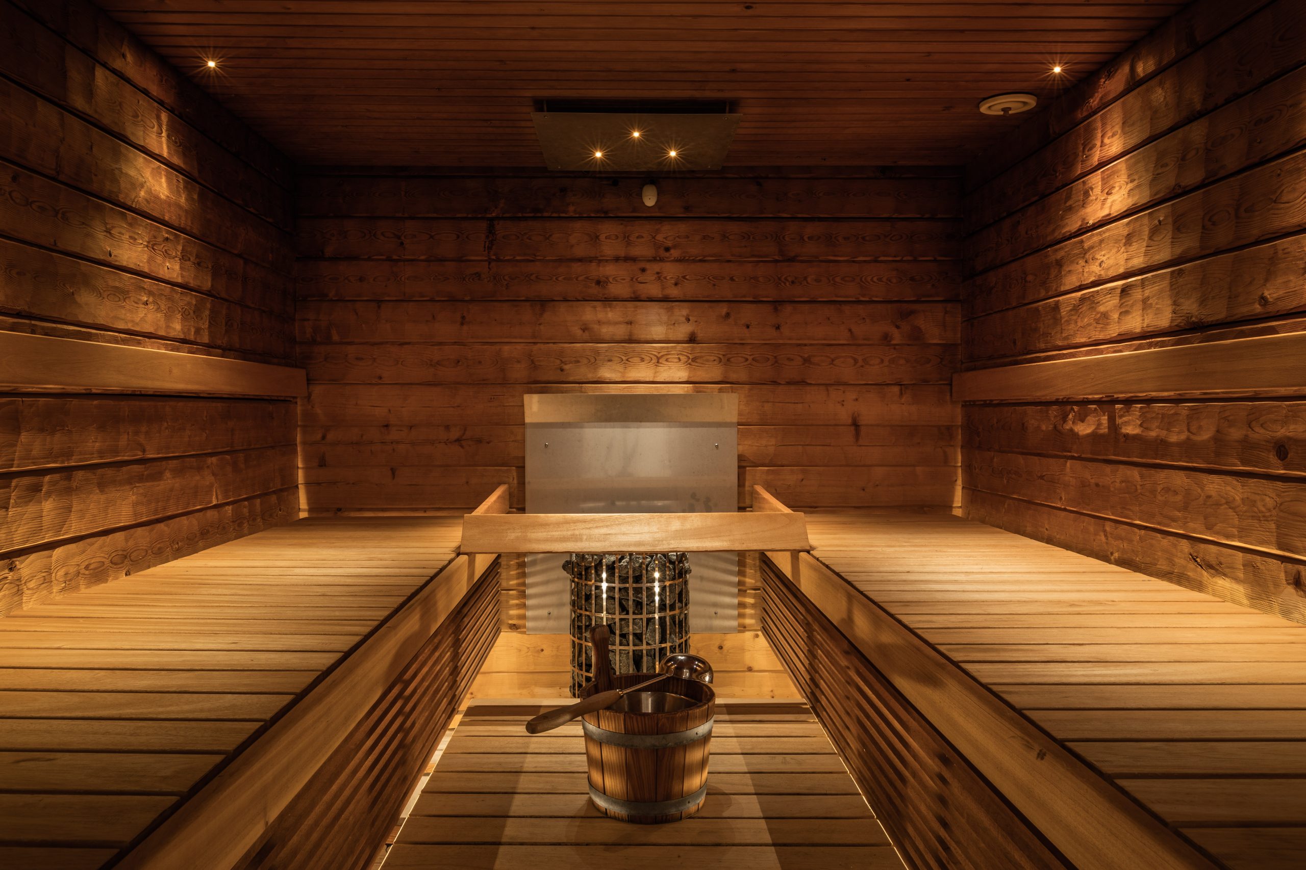 Intérieur de sauna finlandais