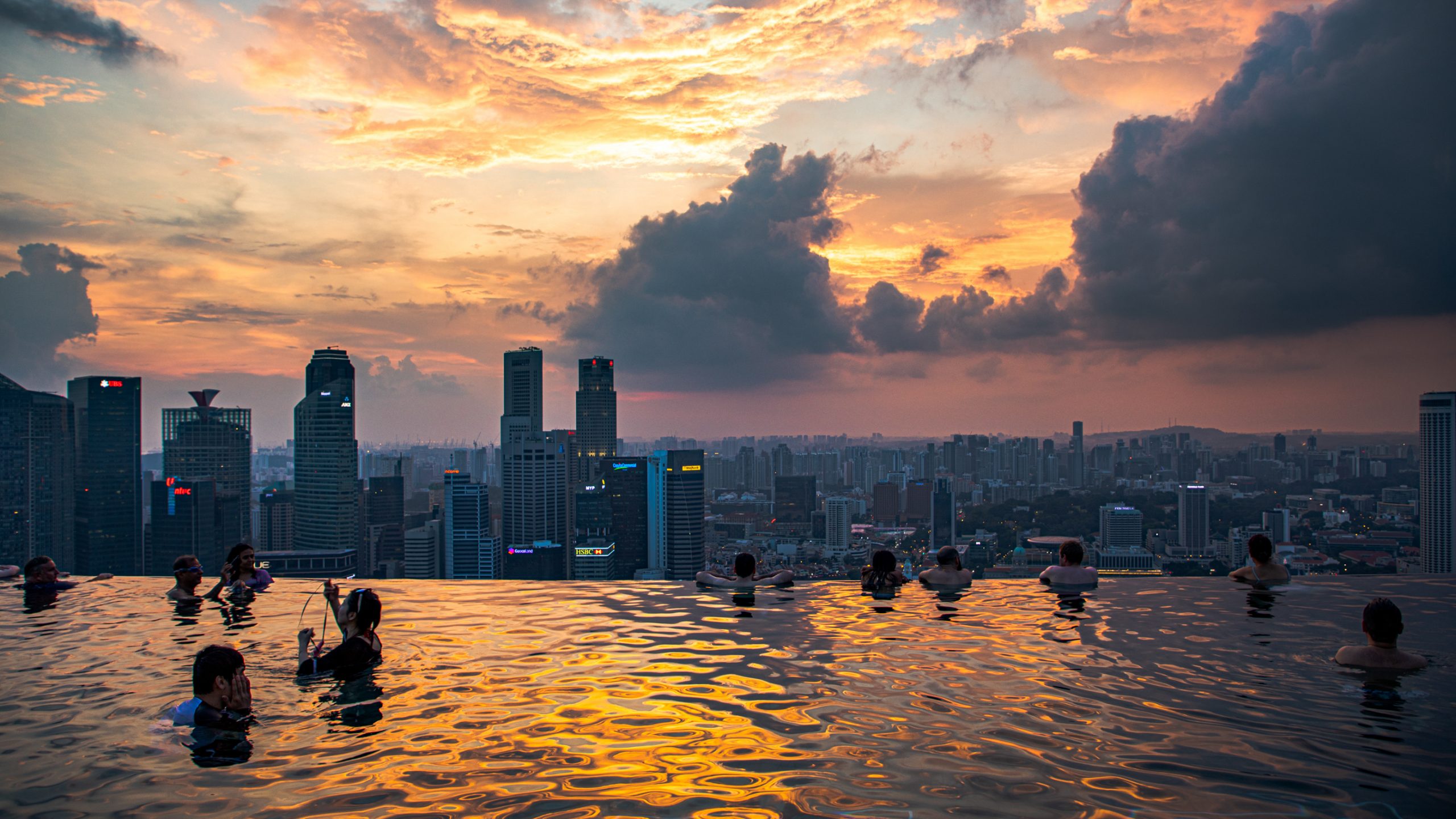 Piscine à débordement Marina Bay Sands