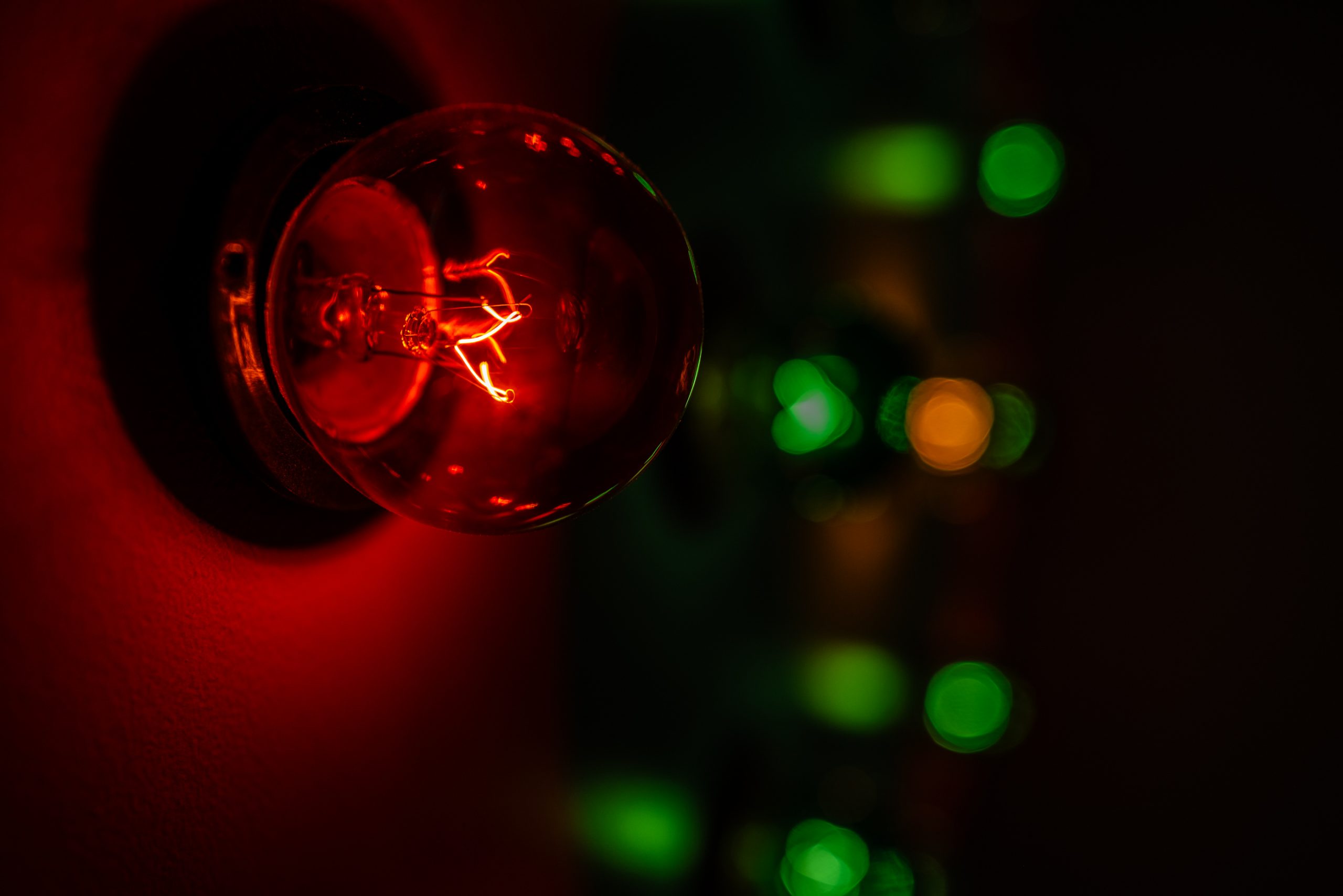 Ampoule à incandescence rouge