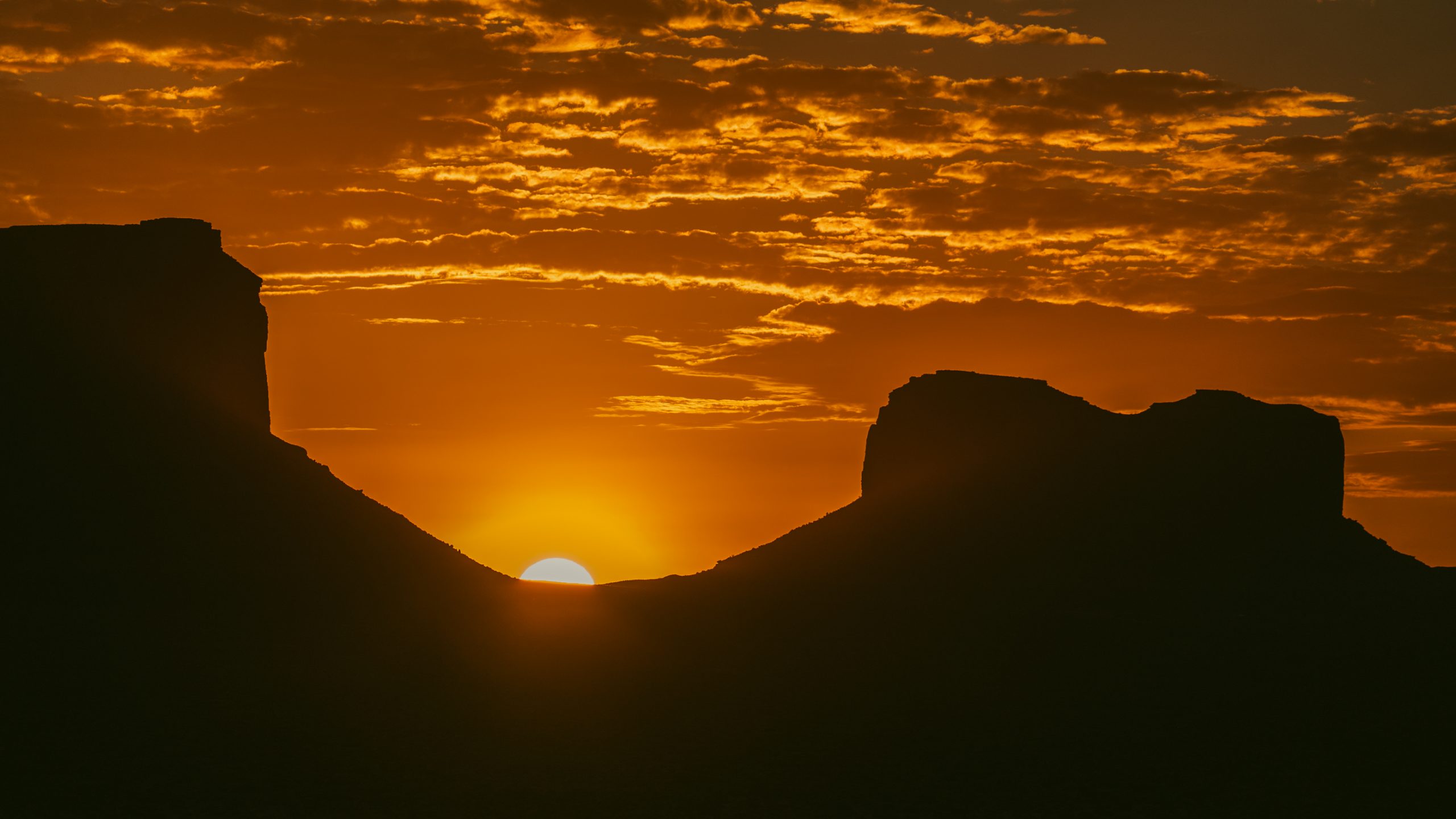 Coucher de soleil à Monument Valley