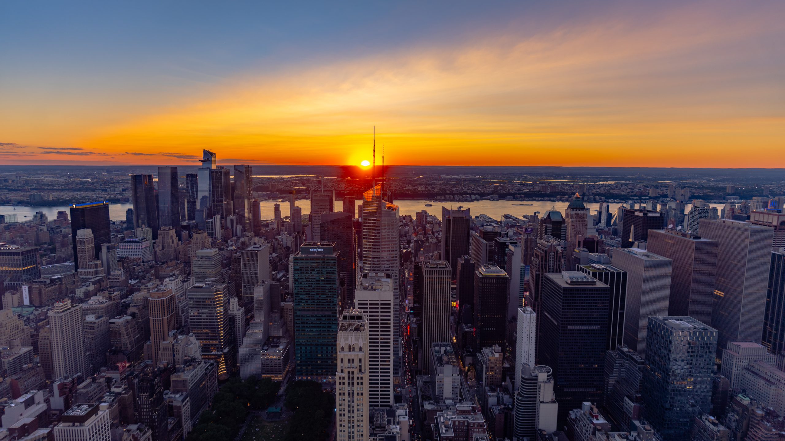 Coucher de soleil sur Manhattan