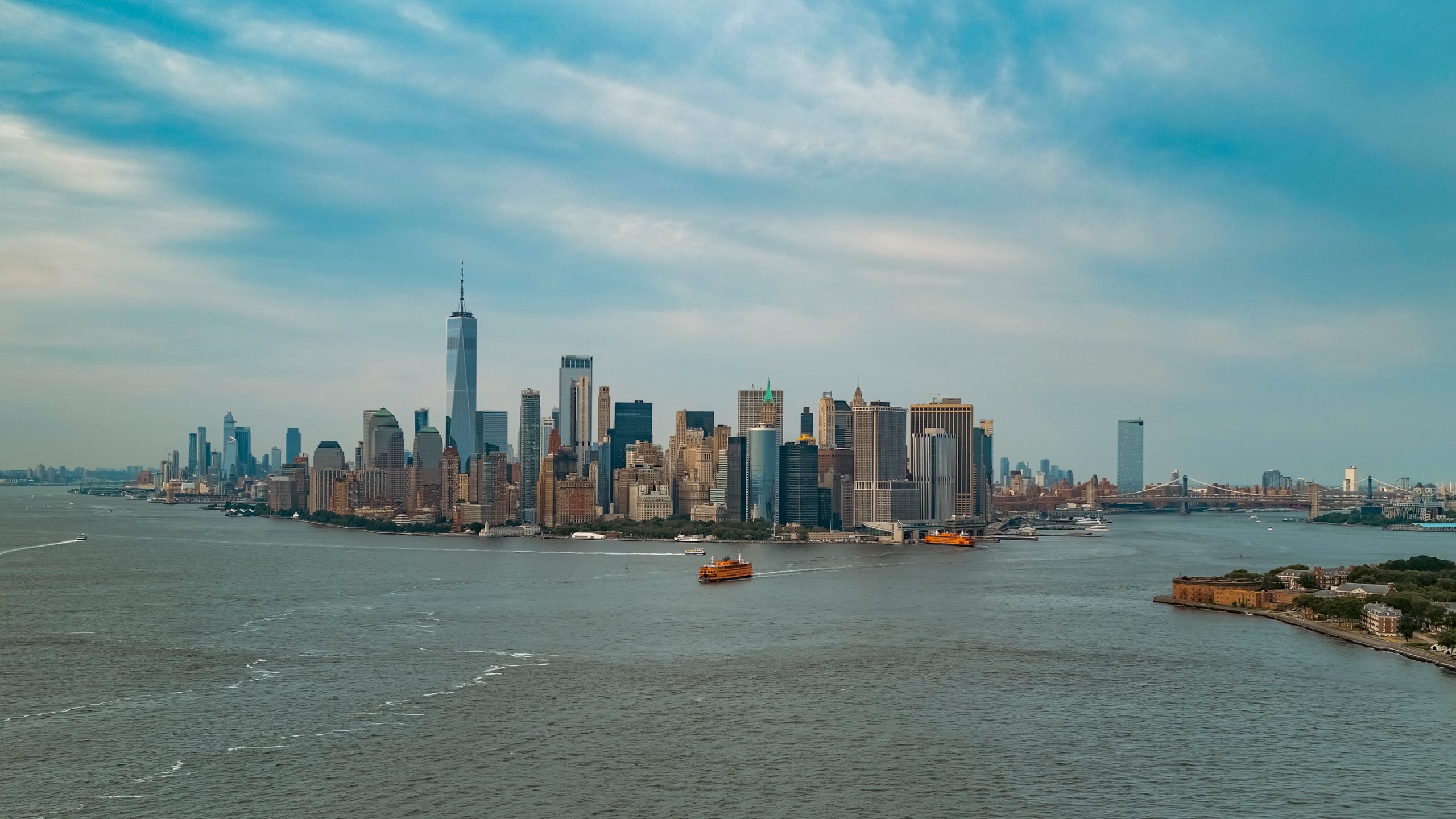 Manhattan et ferry de Staten Island