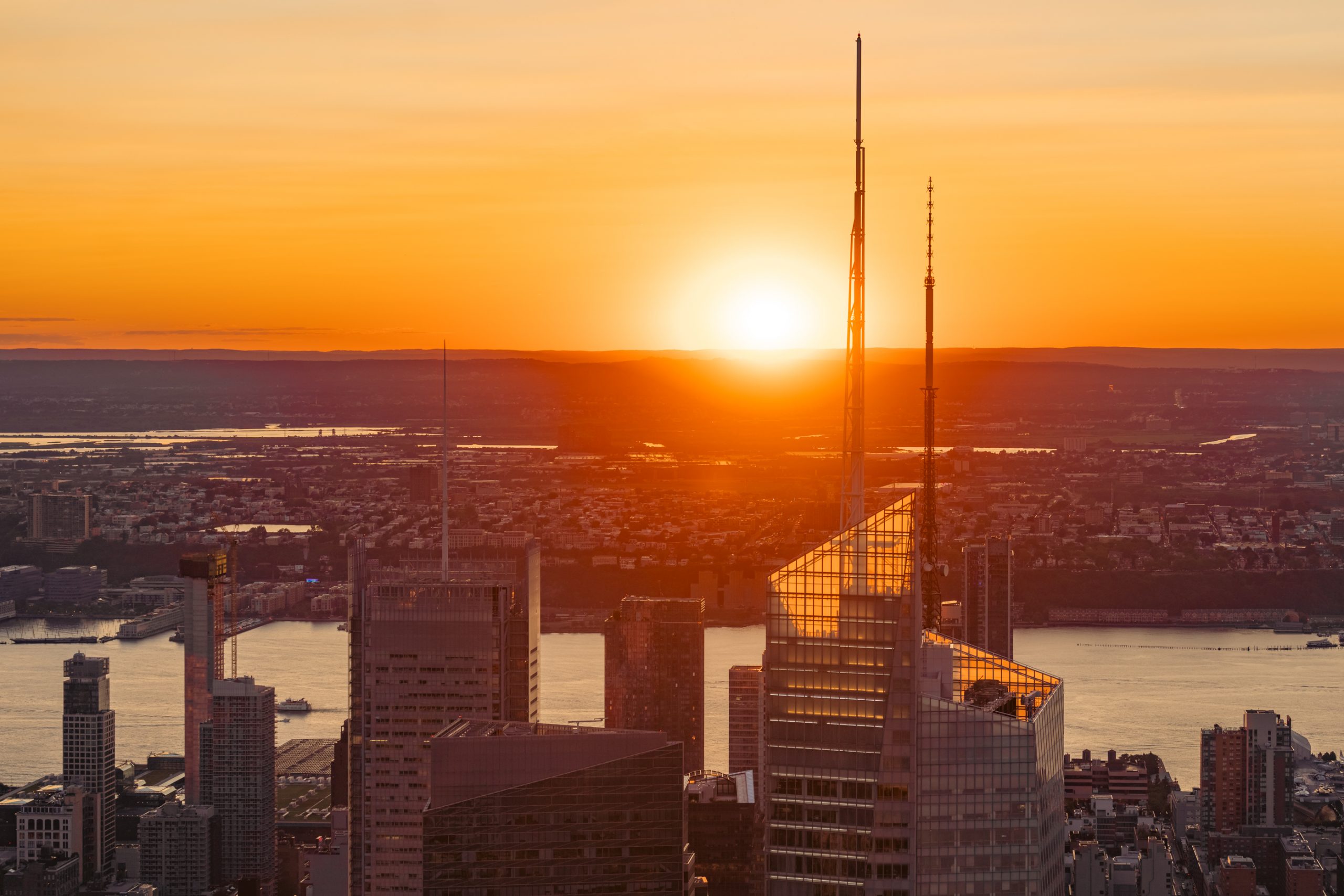Midtown Manhattan au coucher de soleil