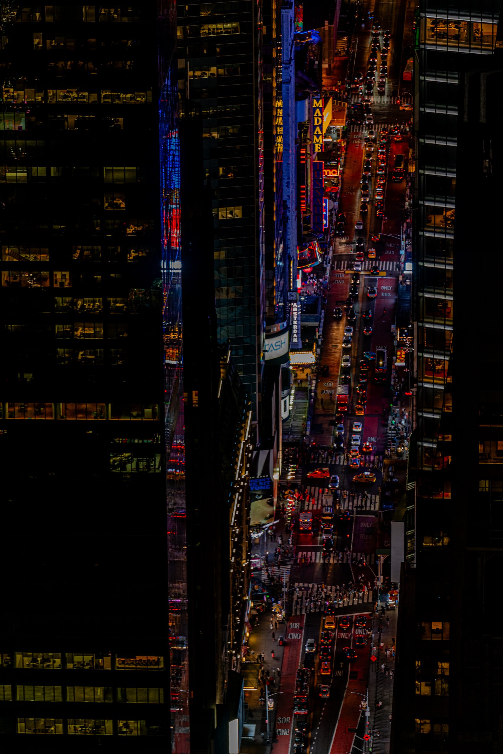 Nuit animée à Times Square