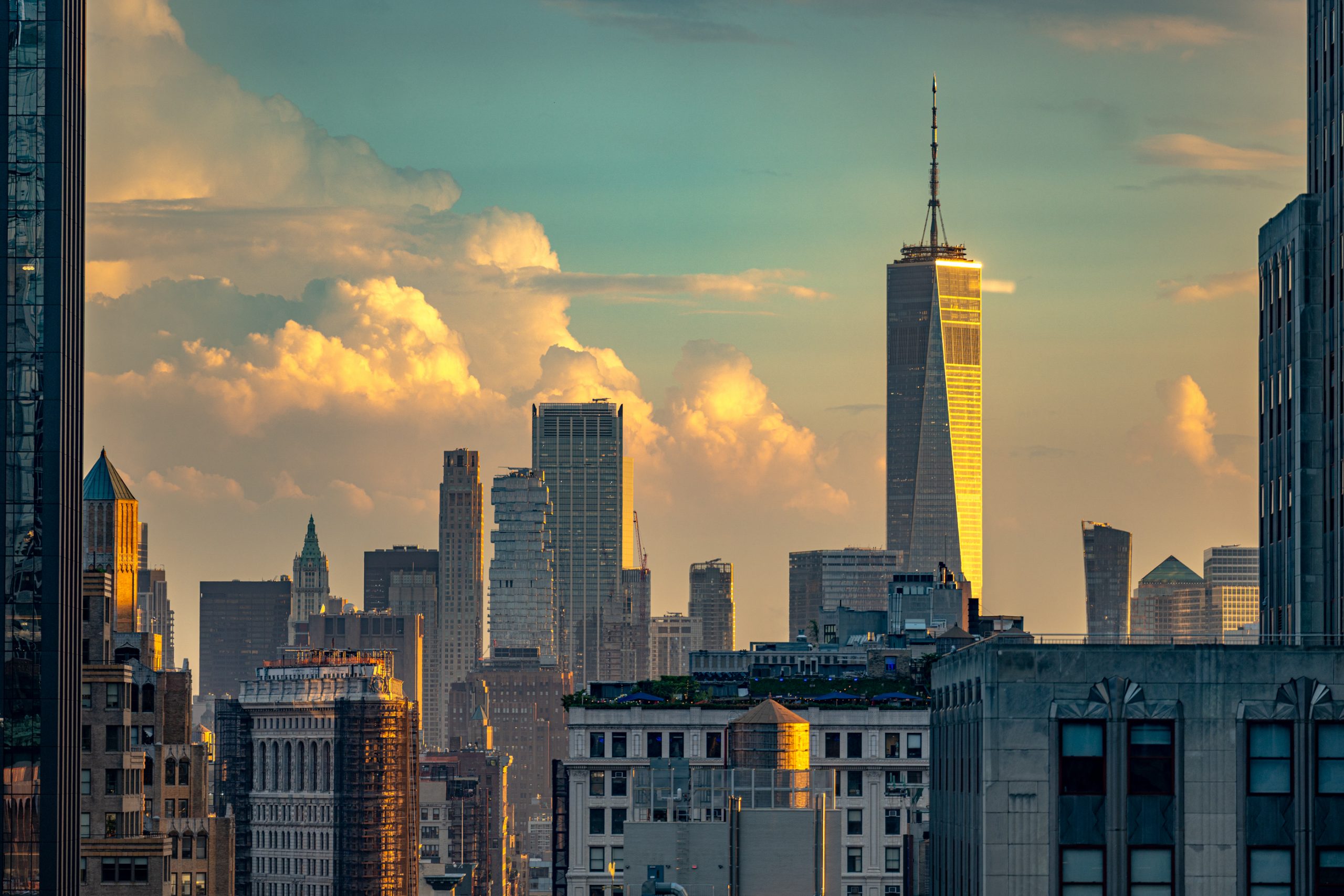 One World Trade Center au crépuscule