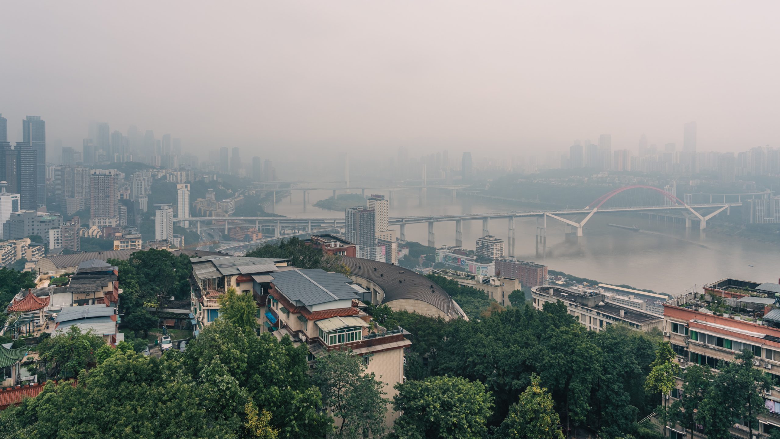 Panorama sur le Yangtsé à Chongqing