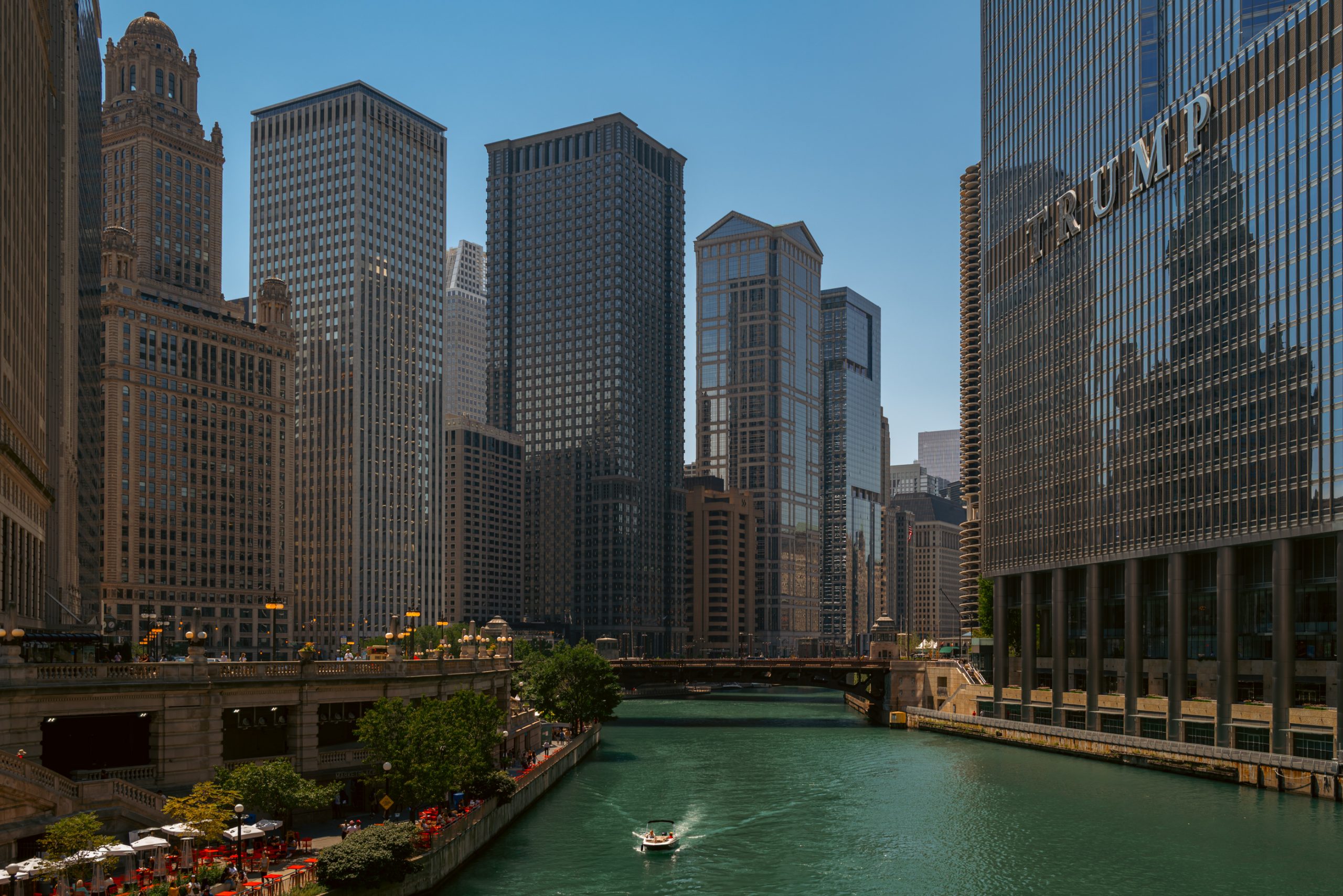 Petit bateau sur Chicago River
