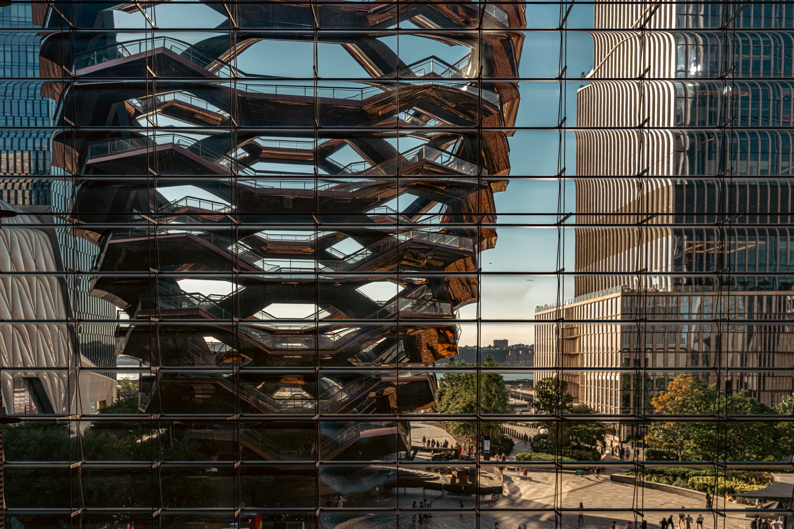 Reflet du Vessel à Hudson Yards