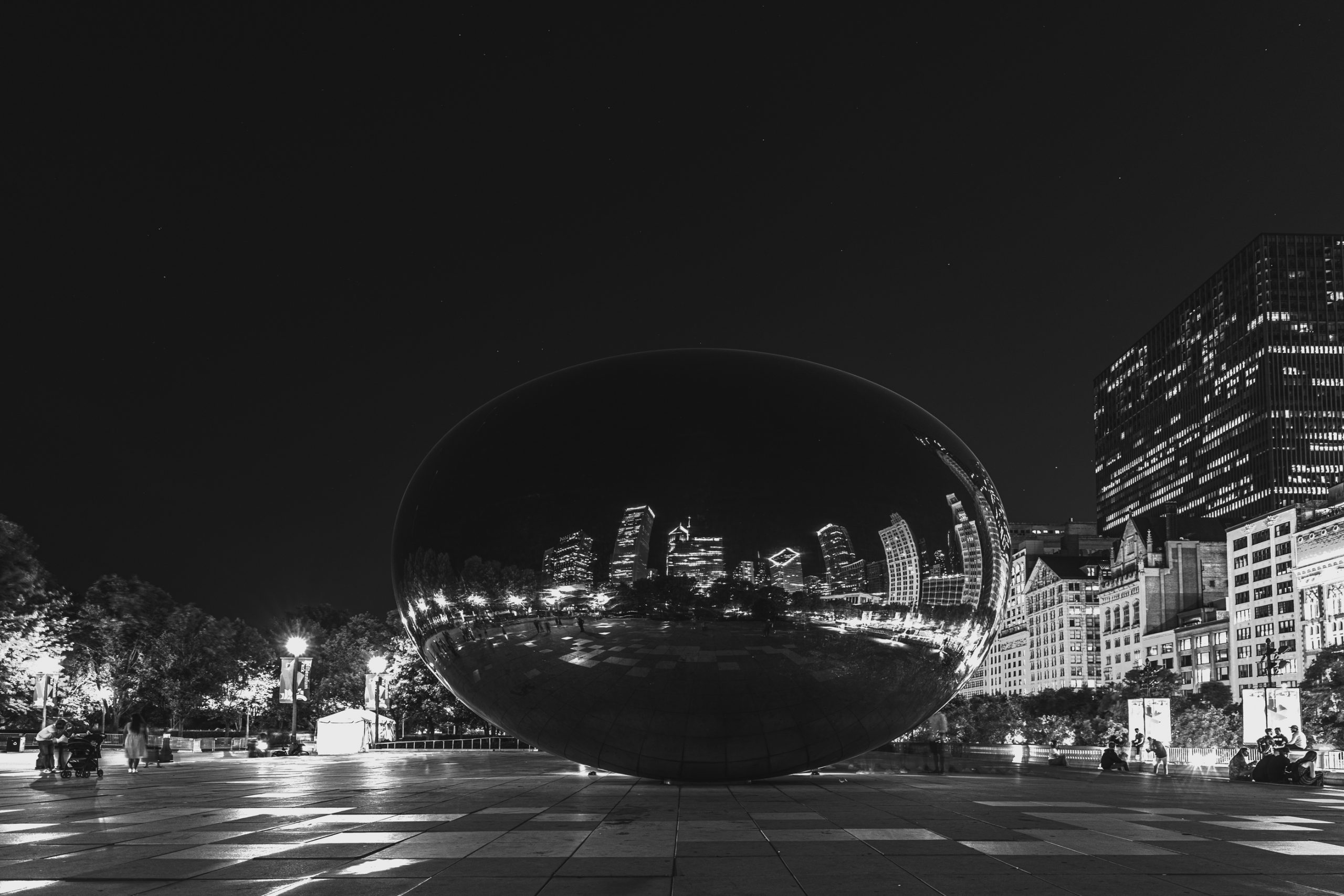 Reflets du Cloud Gate à Chicago