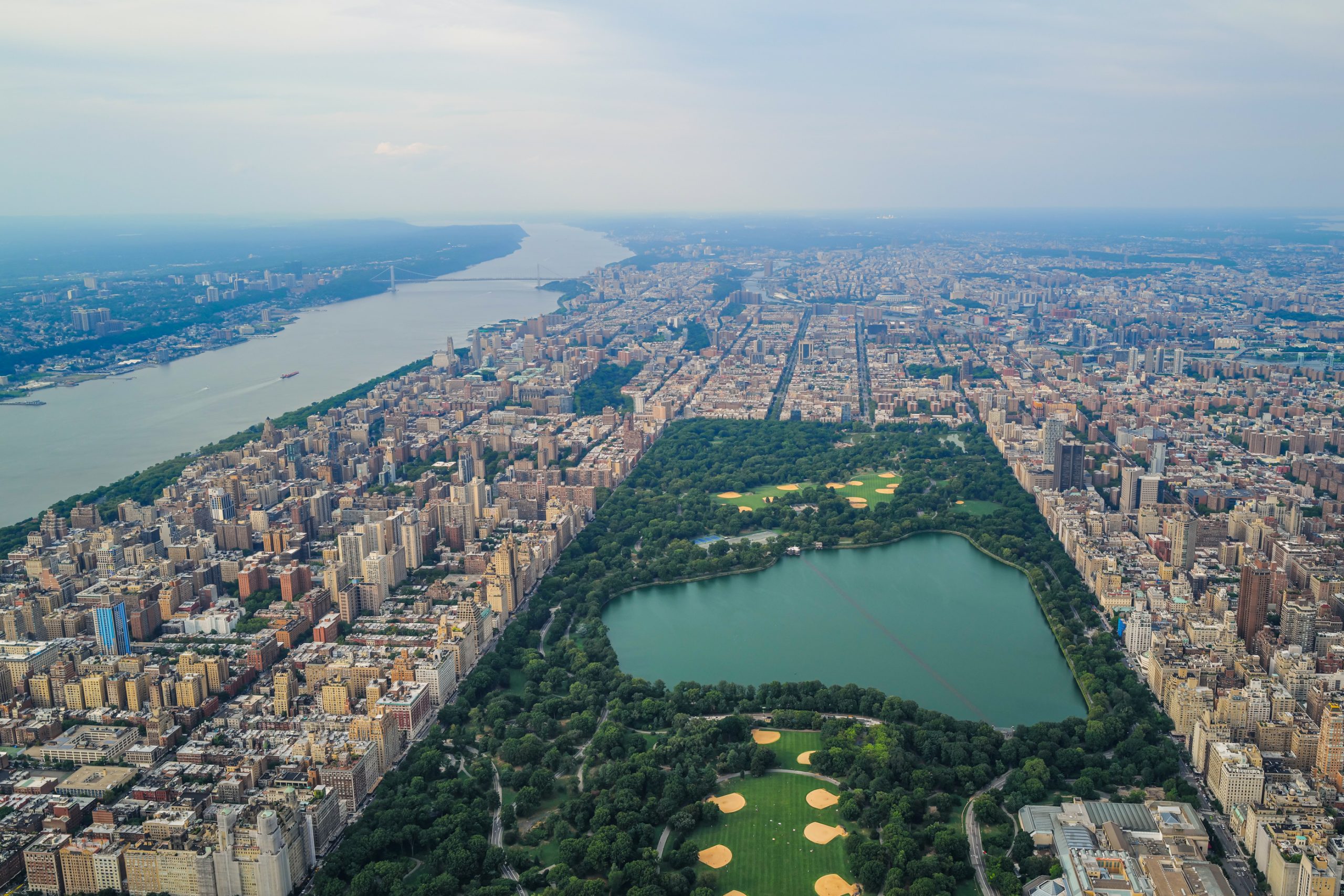 Réservoir de Central Park vue aérienne