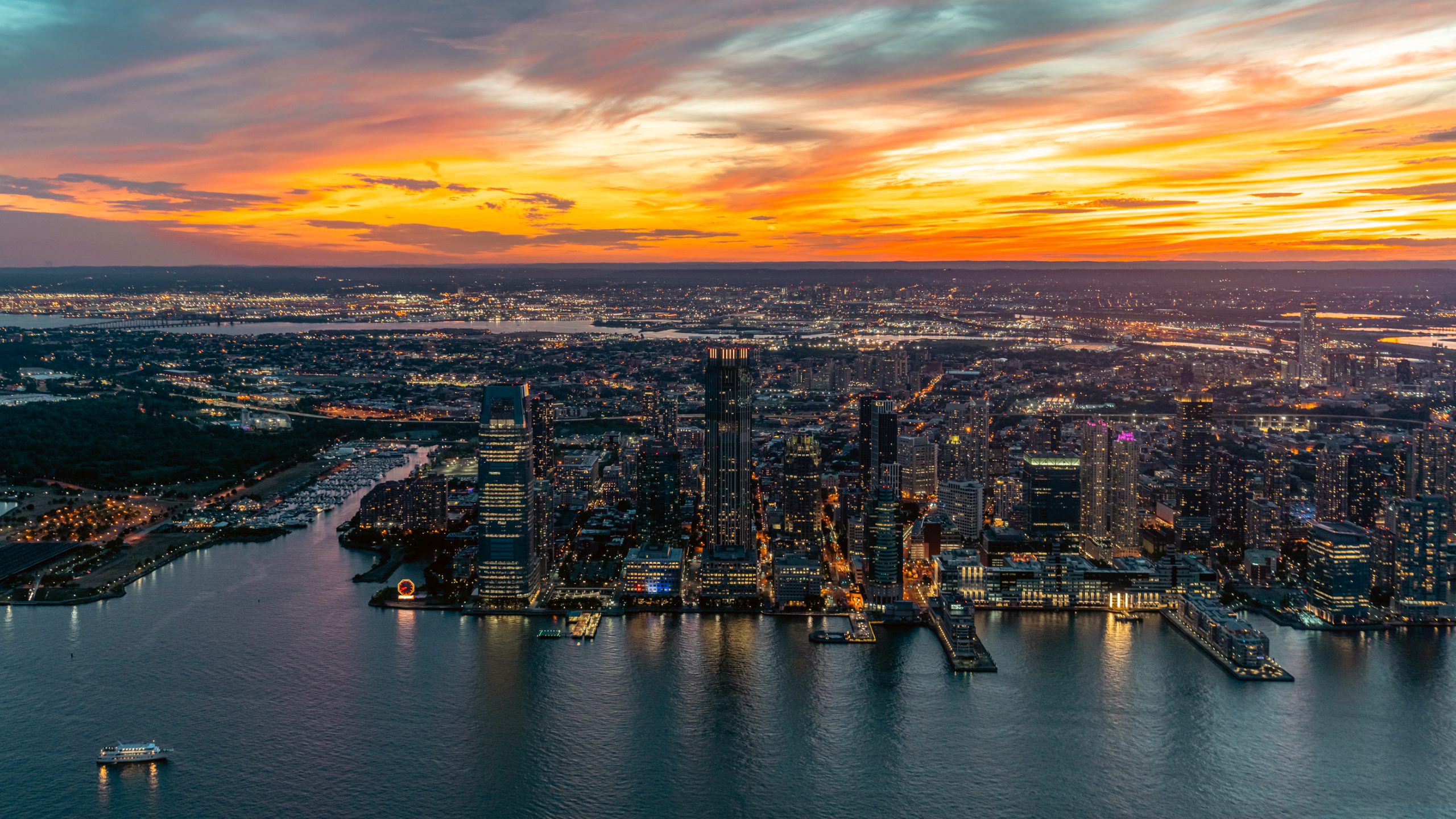 Rives de Jersey City au crépuscule