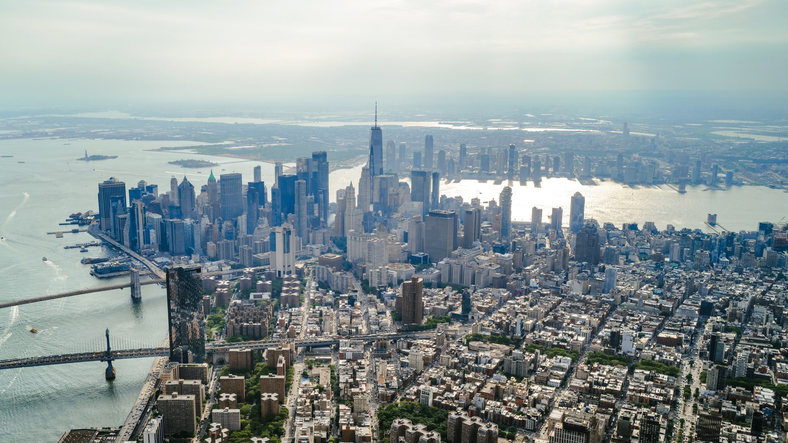 Vue Aérienne de Lower Manhattan