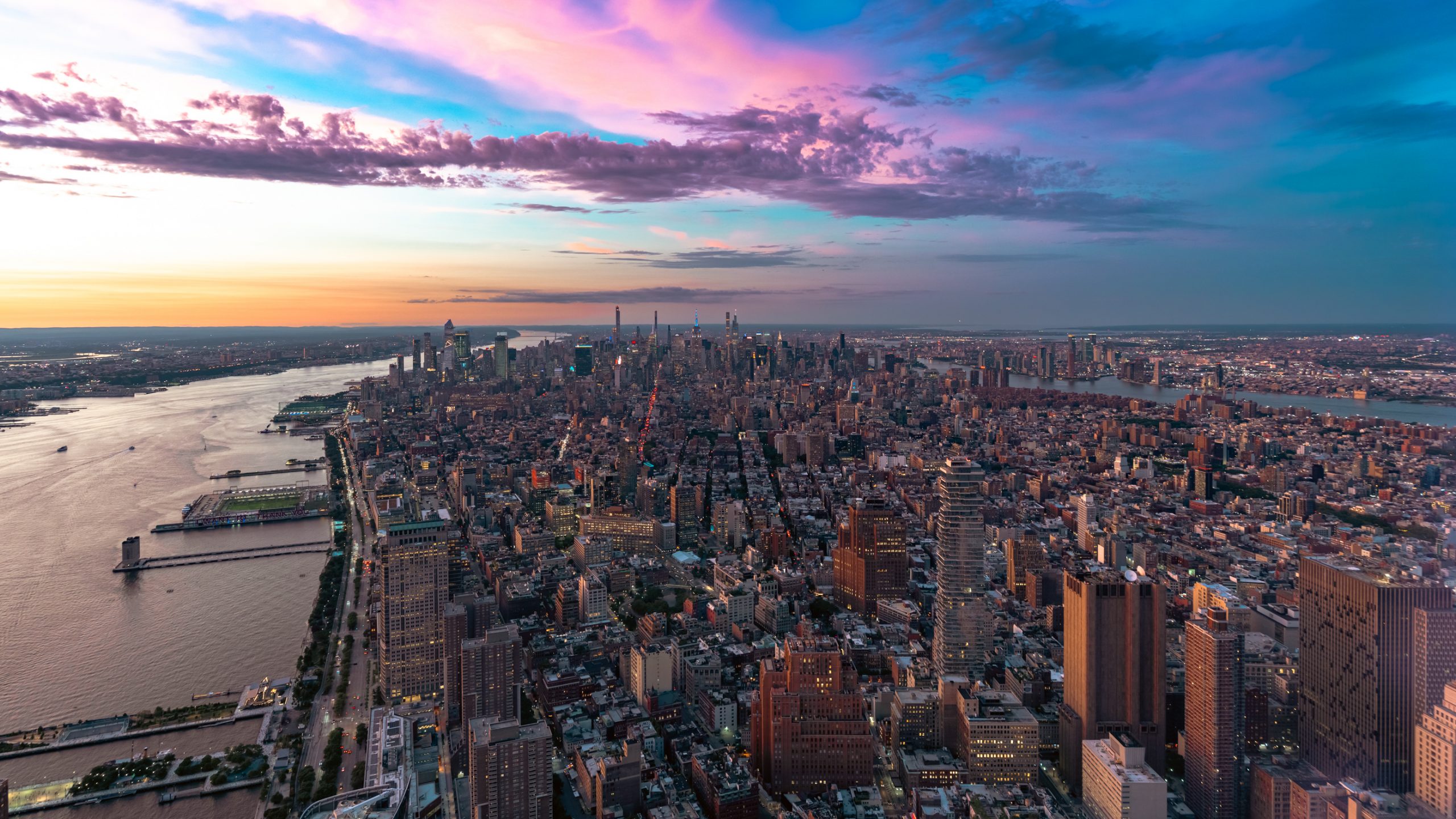 Vue Aérienne de Manhattan