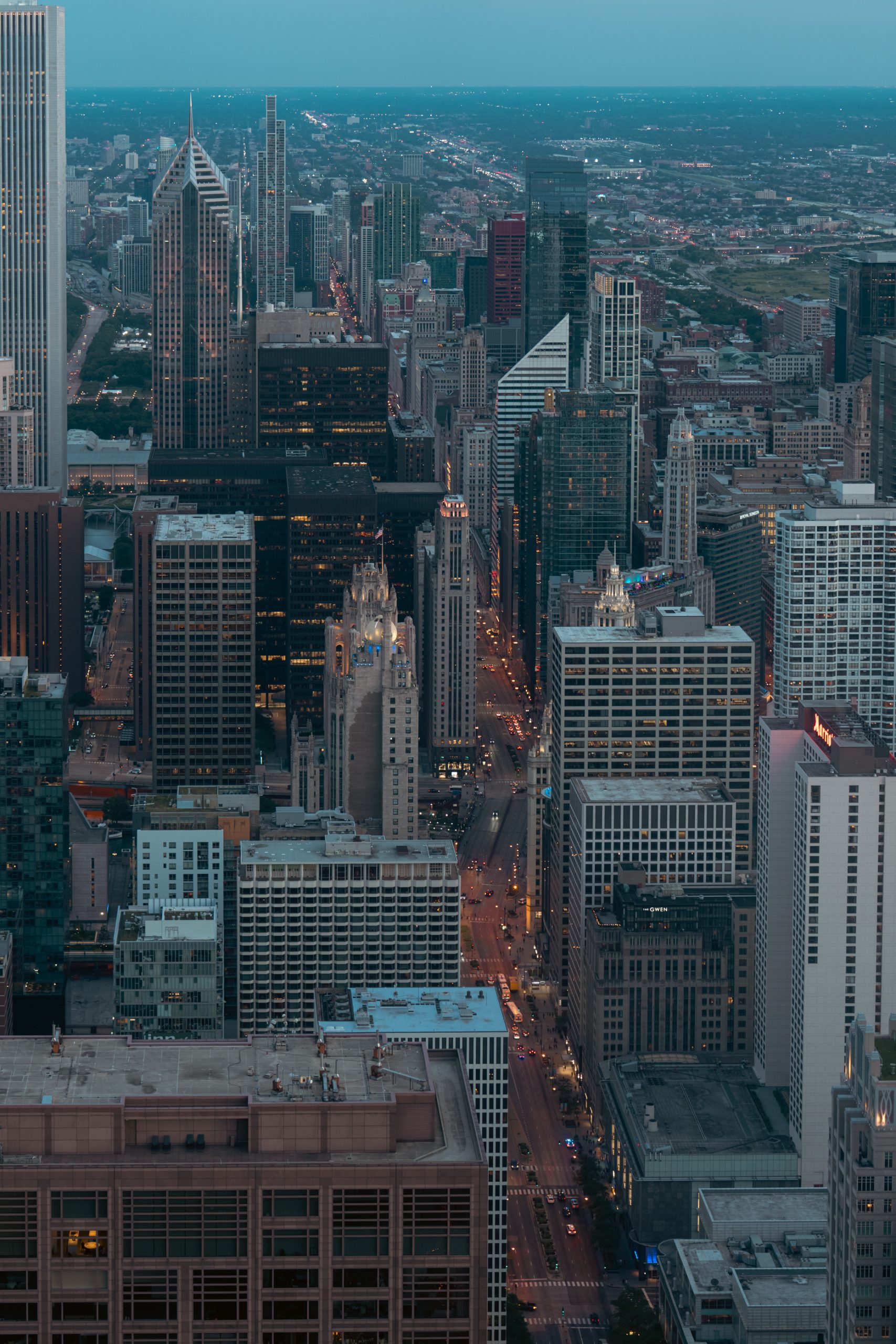 Vue Aérienne de Michigan Avenue