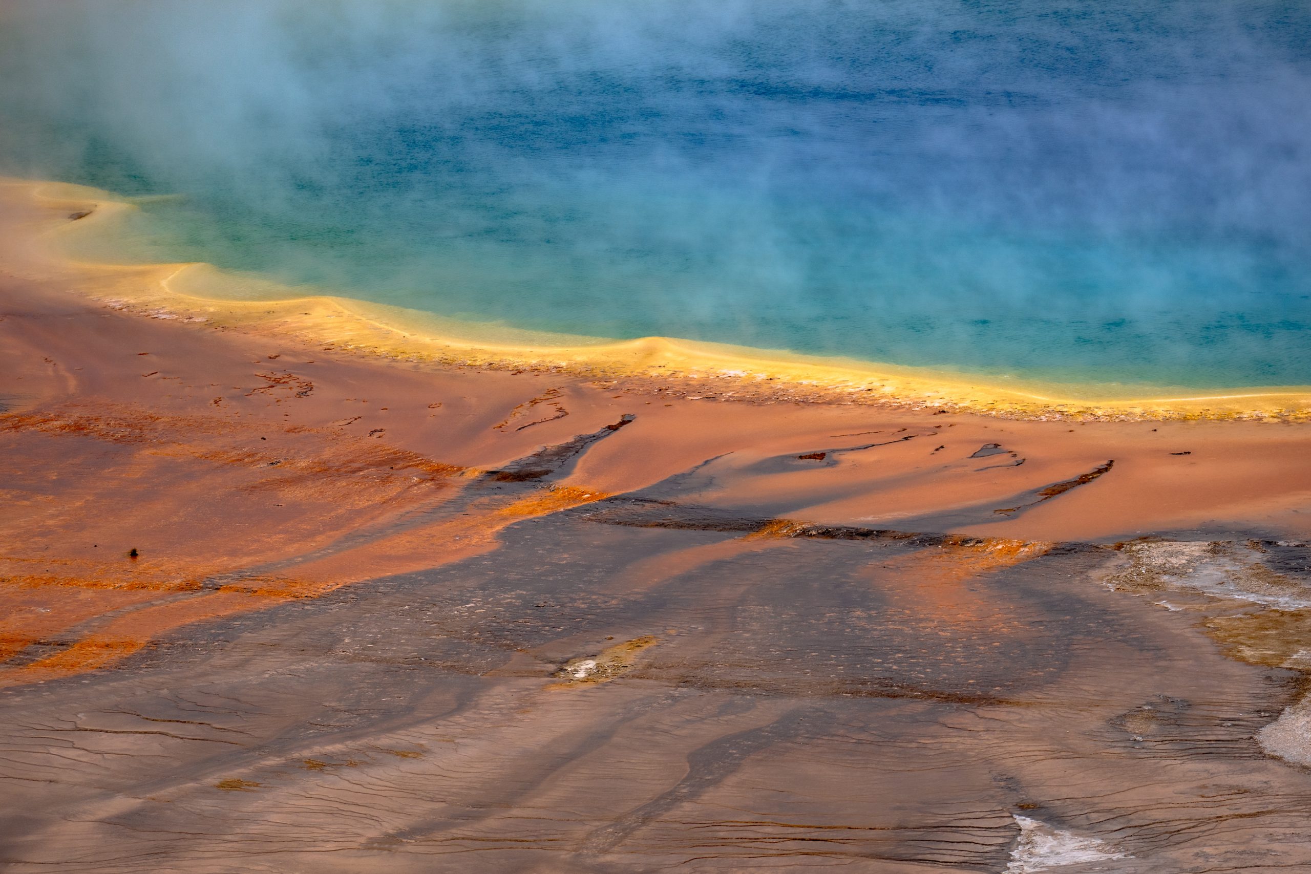 Vue Sur Grande Source Prismatique de Yellowstone
