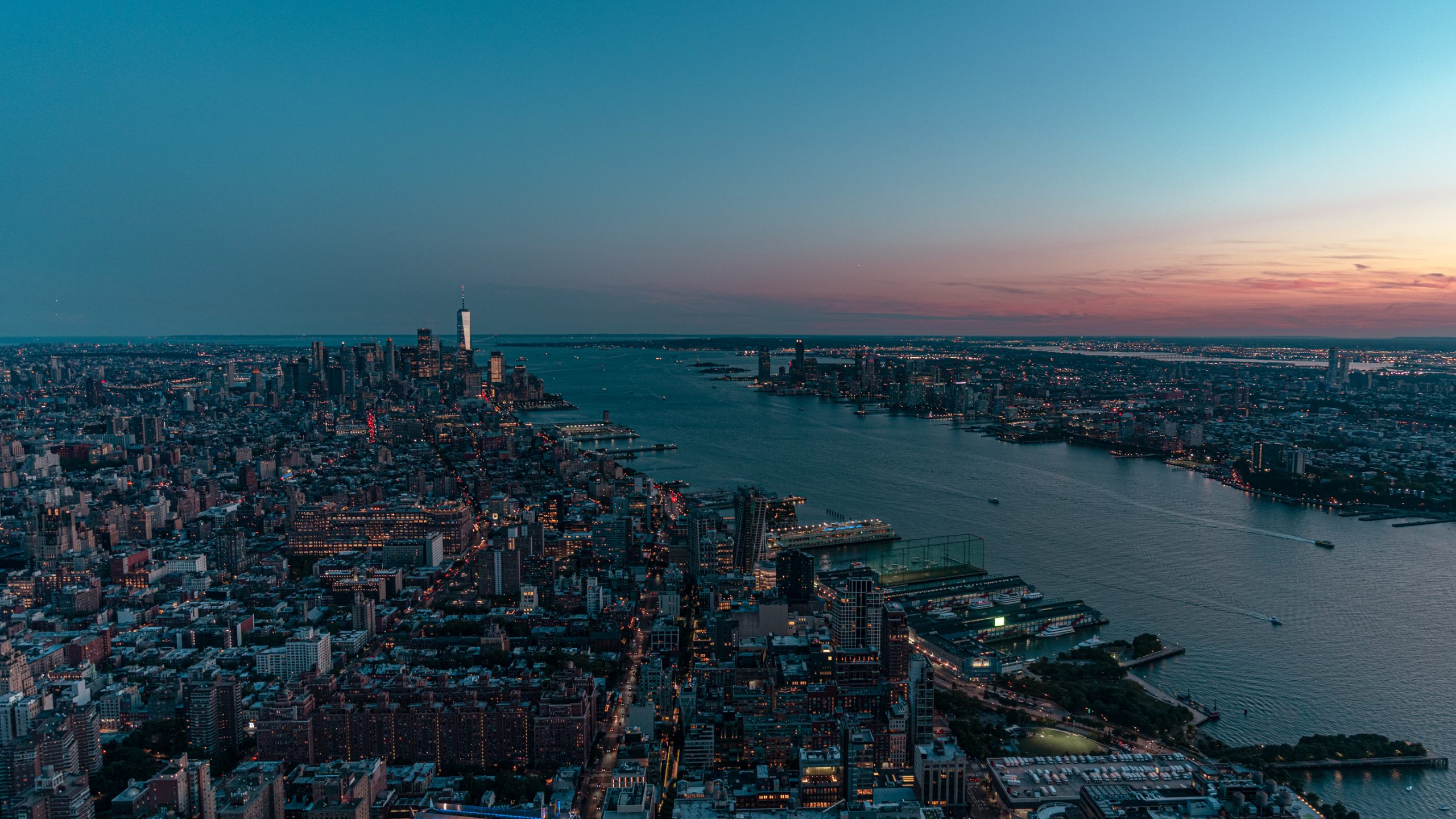 Vue aérienne du Lower Manhattan