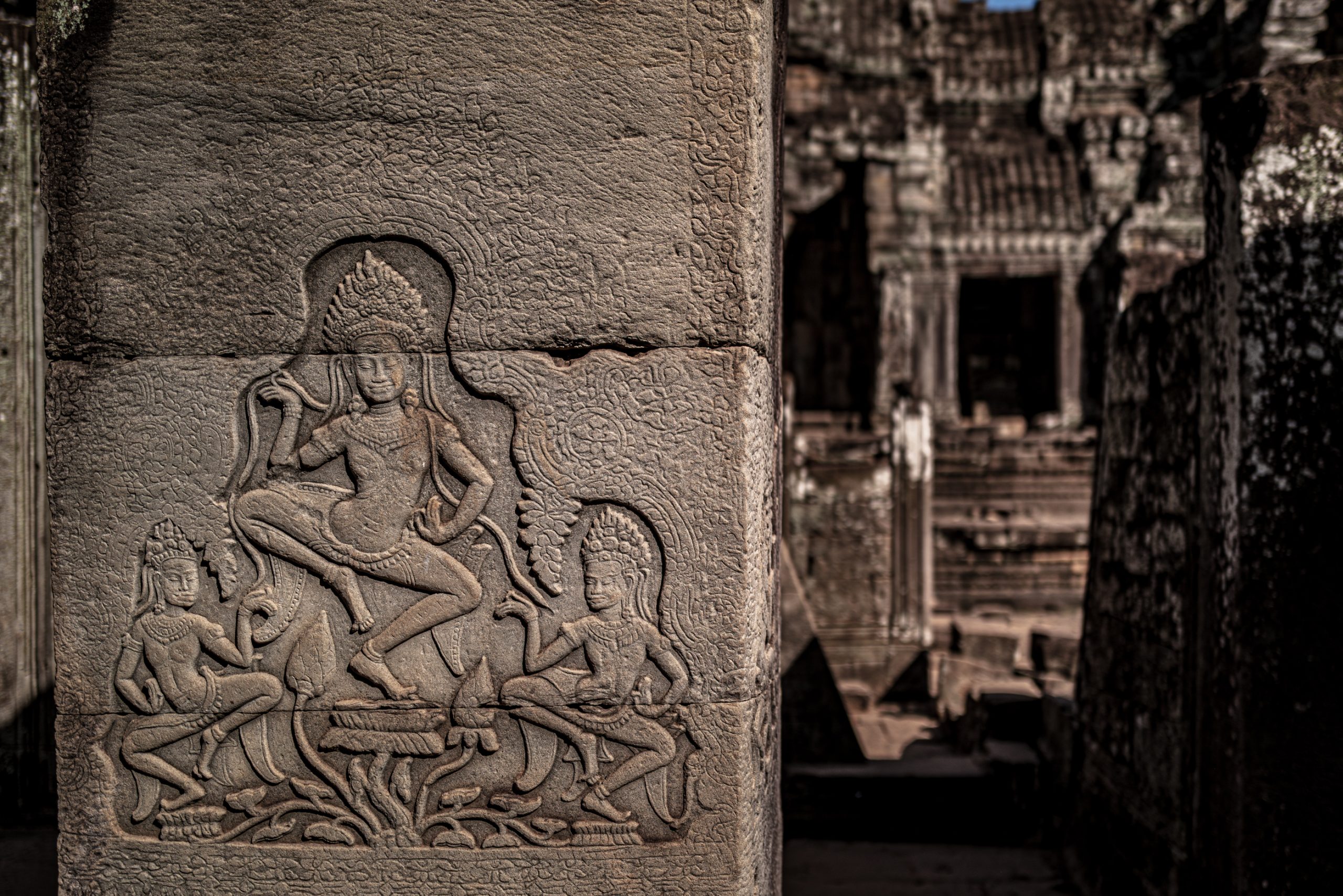 Bas-relief d’apsaras du Bayon