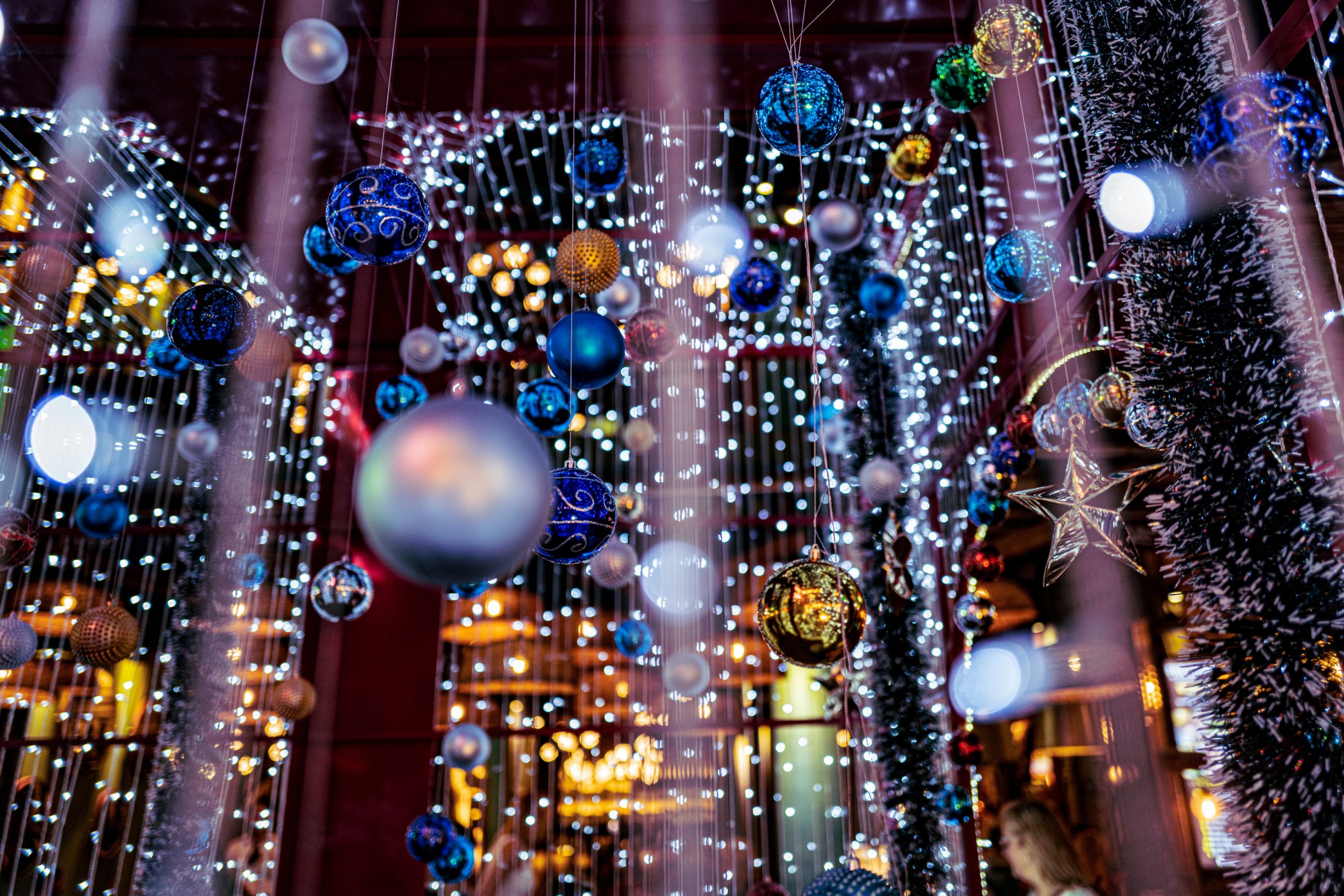 Boules de Noël suspendues