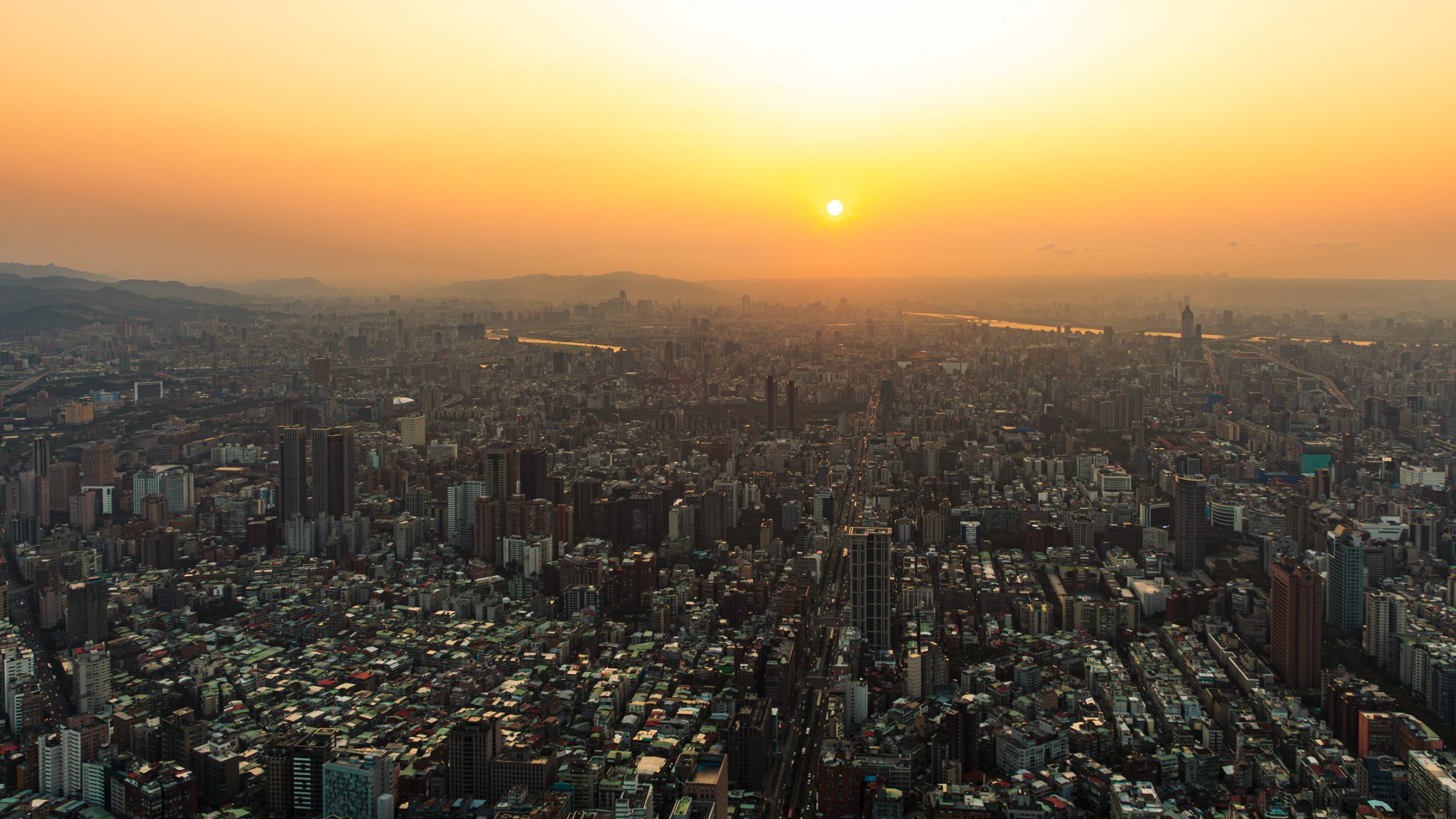 Coucher de Soleil sur Taipei