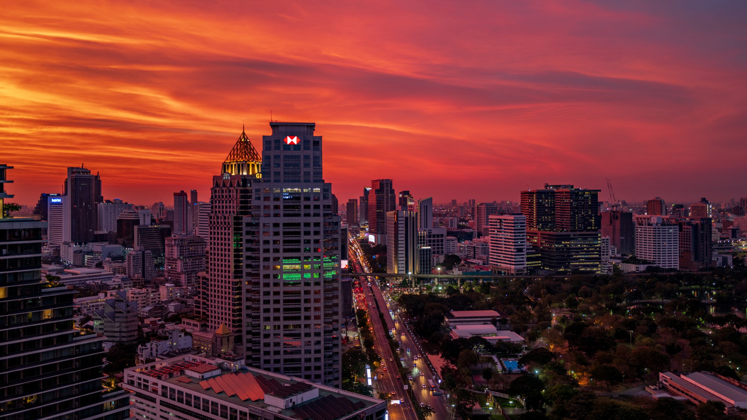 HSBC Tower et Parc Lumpini