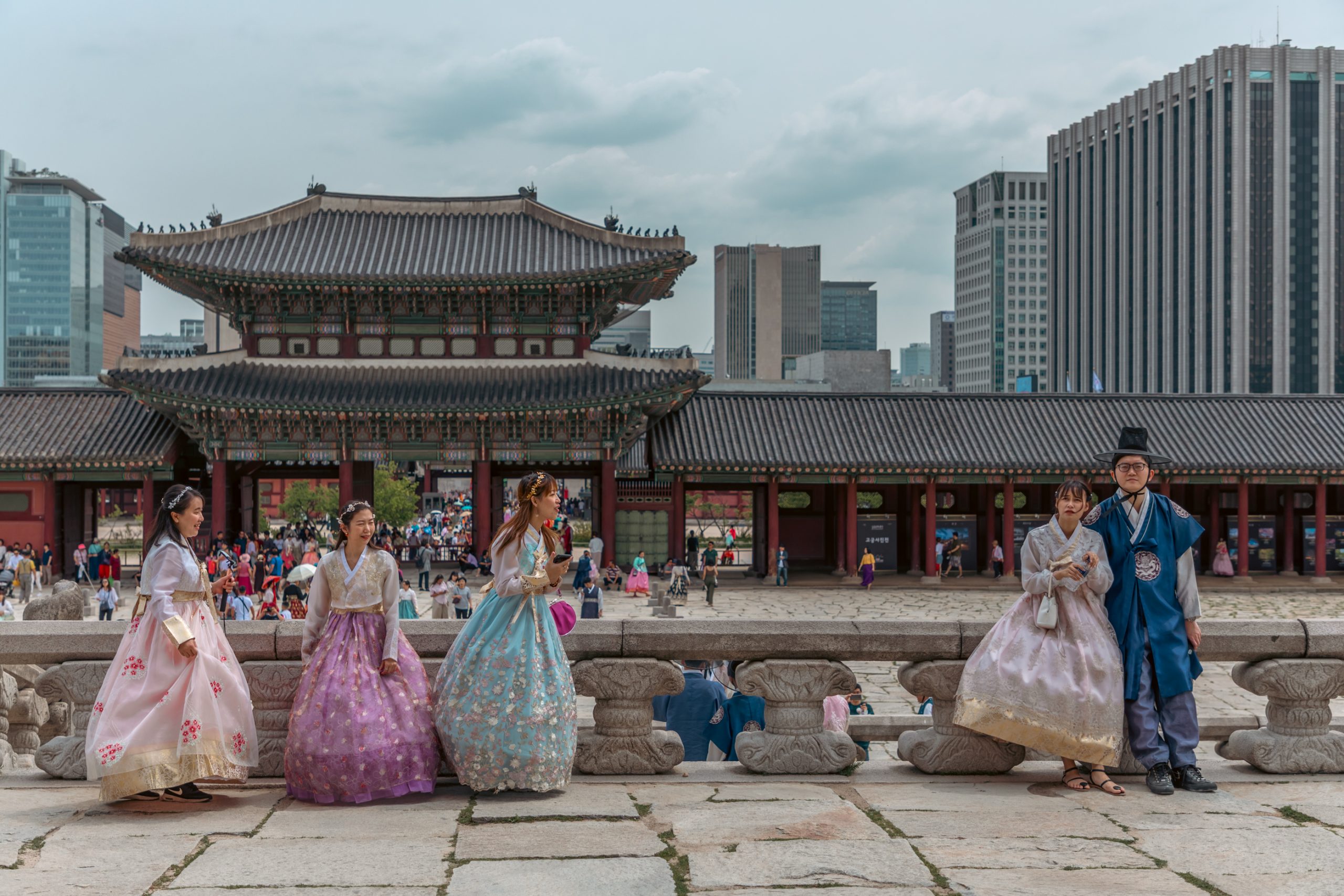 Hanboks au Palais Gyeongbokgung