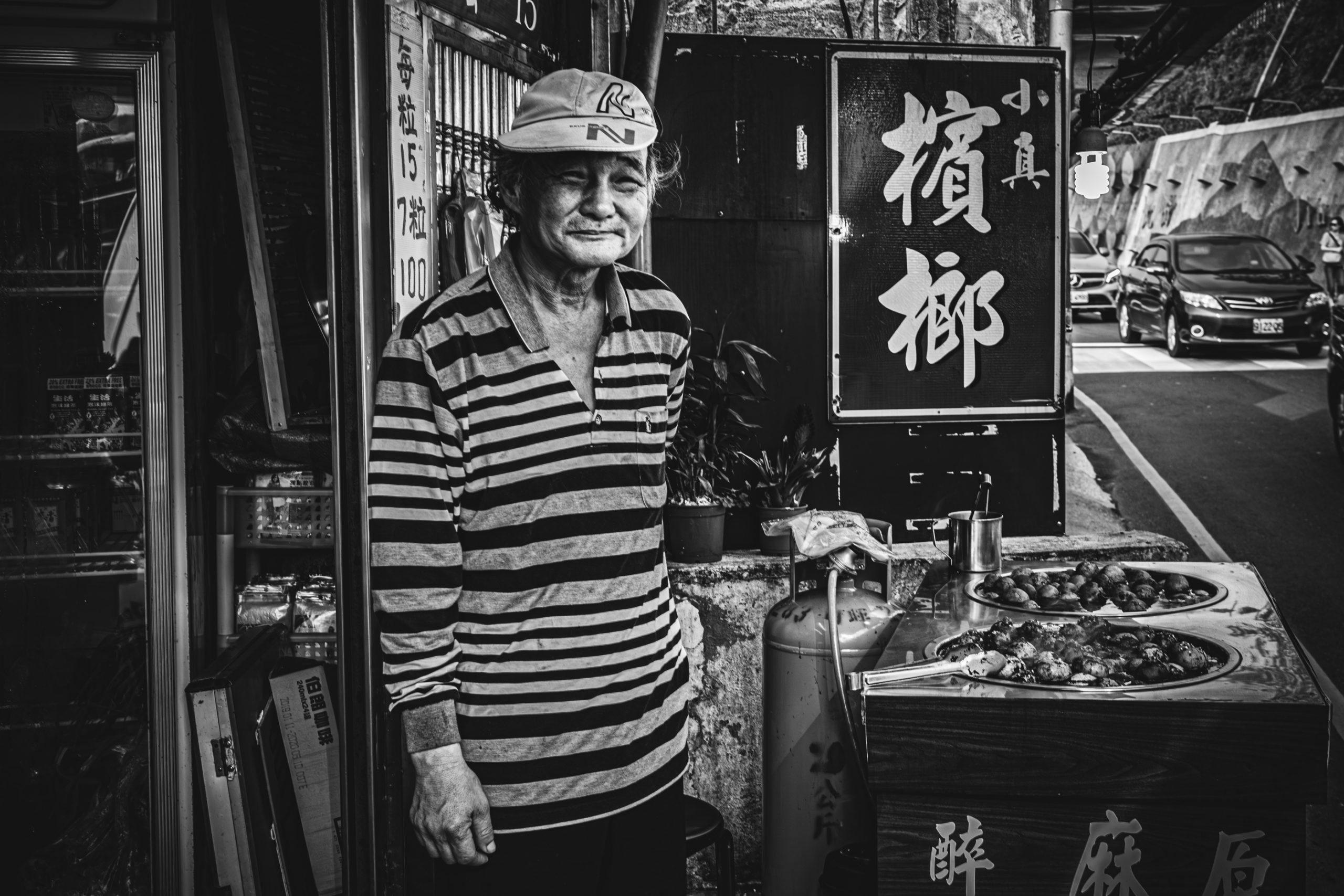 Marchand ambulant de takoyaki