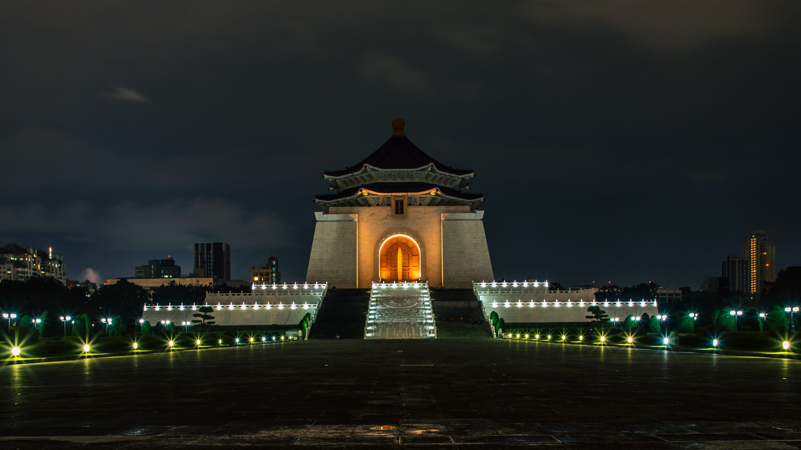 Mémorial Chiang Kai-shek éclairé