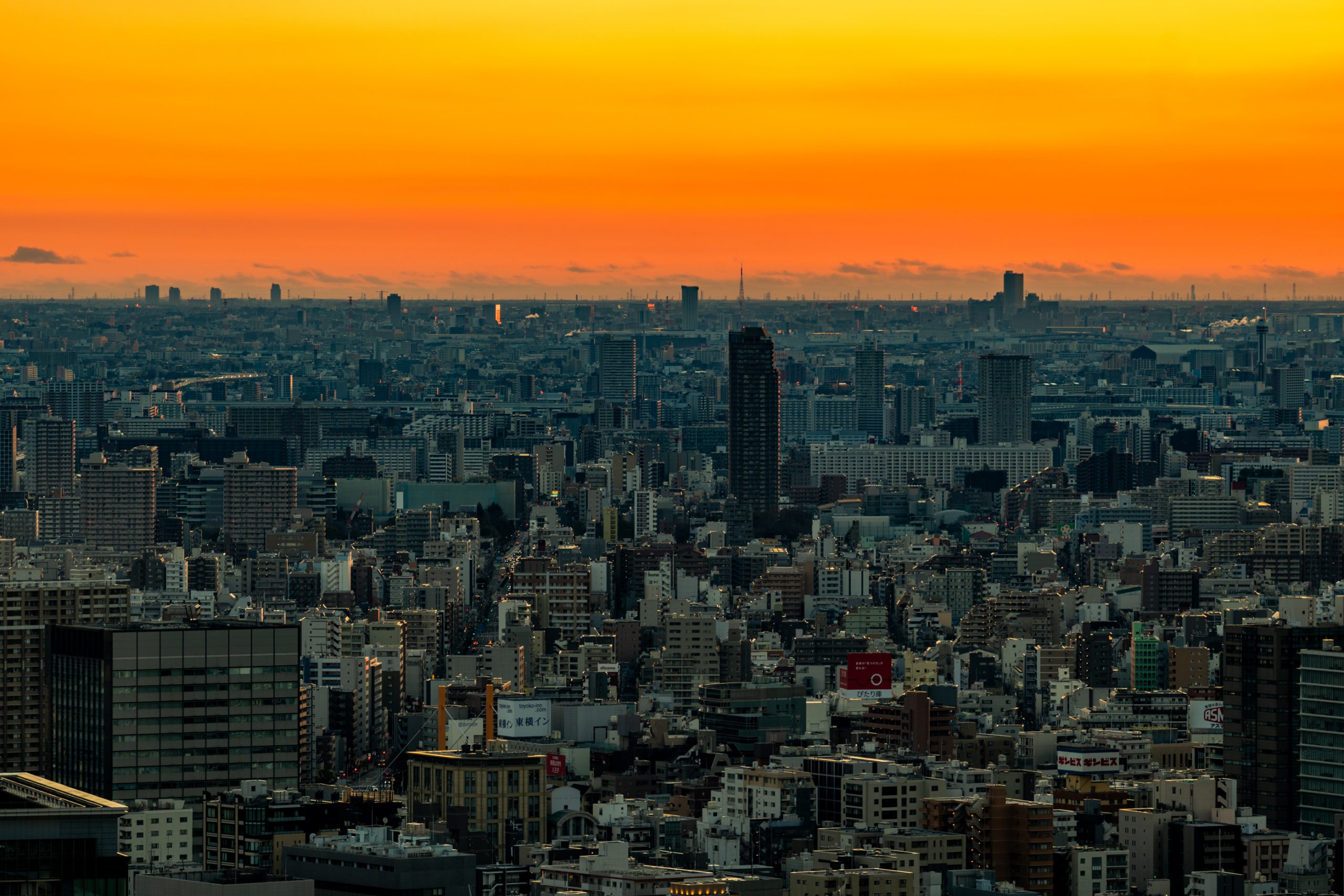 Panorama urbain de Tokyo