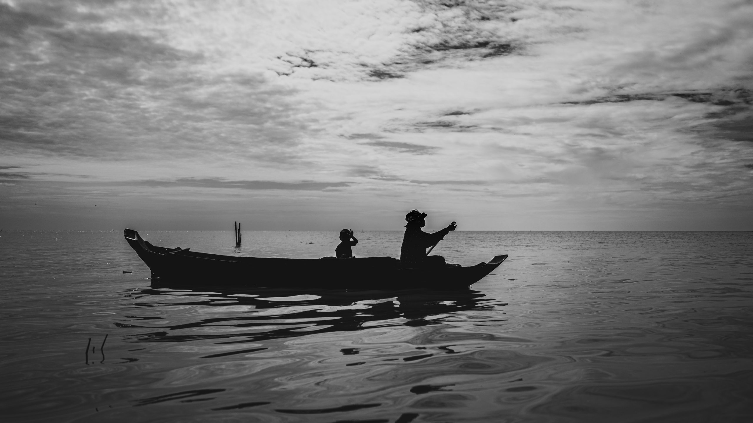 Pêcheurs en Silhouette
