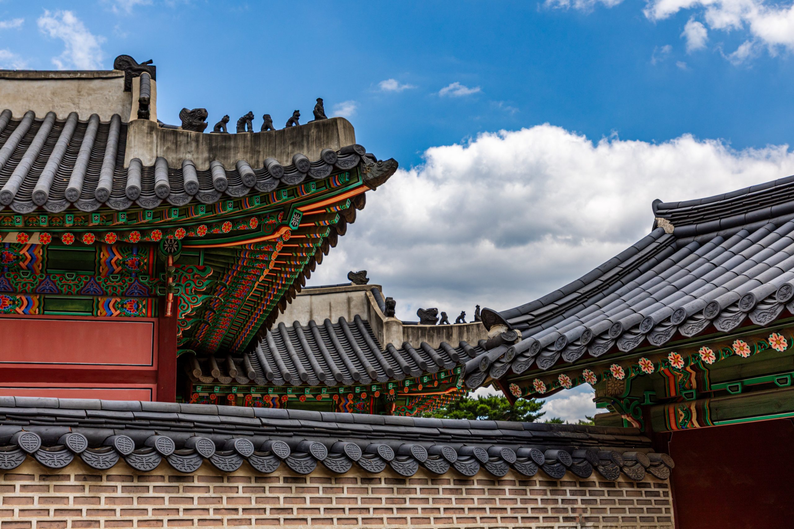 Toiture ornée du palais Gyeongbokgung