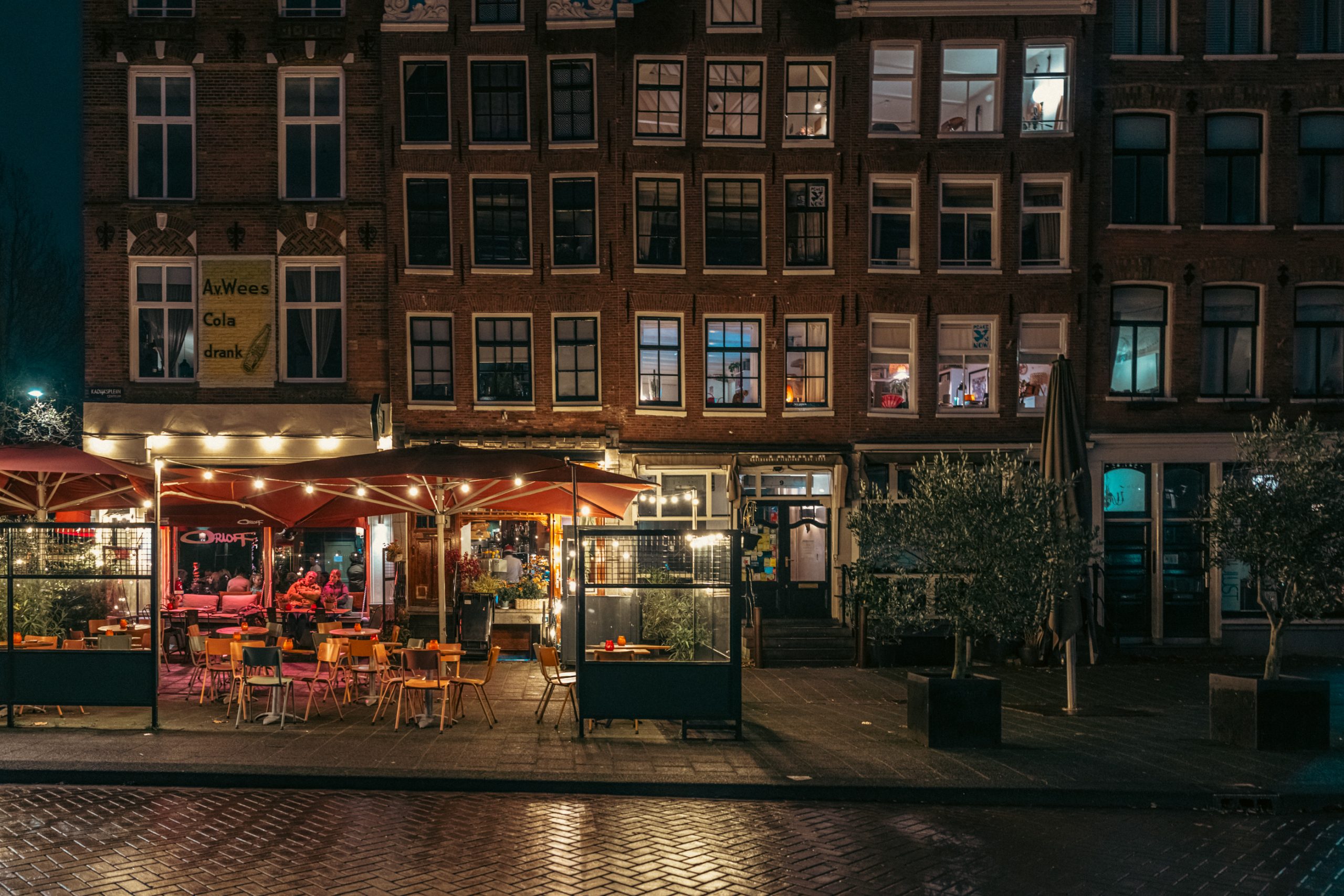 Terrasse de café à Amsterdam